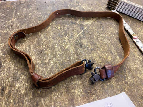 Vtg 1940's WW2 M1907 Sling rifle Leather Sprinmgfield enfield Parts