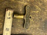 vtg brass valve key Columbus Oh Gas Light Steam Heat Clock Windup Radiator Squar