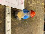 Vtg porcelain figurine Japan 1940's boy Drum Sitting Collectible Ceramic Music