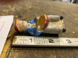 Vtg porcelain figurine Japan 1940's boy Drum Sitting Collectible Ceramic Music