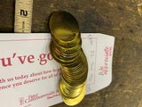 round brass tags industrial labeling stamping blanks Key fob Dog Pet 1 1/2 lot 2