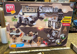 Block Tech DESERT STORM Outpost Block Brick Play Set 403 pieces w 5 Mini Figures