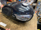 Triumph Bonneville T100 T120 Gas fUEL Tank Emblems Pads Clean inside Motorcycle