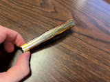Vintage Kabar Peachey 3-Blade Folding Pocket Knife Stag Handle