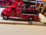 Vtg 1956 Pressed Steel Tonka No.46 Suburban Pumper Fire Truck Tin toy Hydrant!