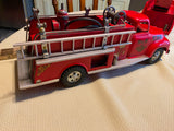 Vtg 1956 Pressed Steel Tonka No.46 Suburban Pumper Fire Truck Tin toy Hydrant!