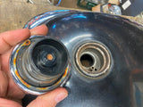 Triumph Bonneville T100 T120 Gas fUEL Tank Emblems Pads Clean inside Motorcycle