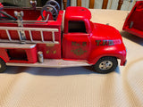 Vtg 1956 Pressed Steel Tonka No.46 Suburban Pumper Fire Truck Tin toy Hydrant!