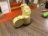 Vintage Monk Friar Band White Resin Figure 3"