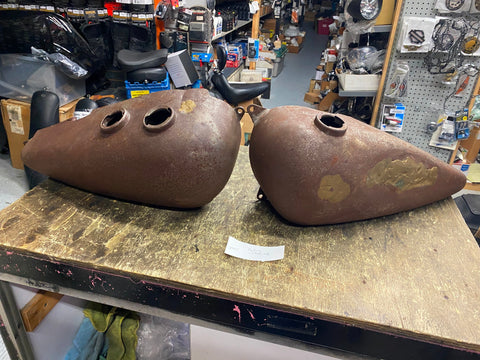 Vtg Indian Chief Gas Fuel Tanks 1938-1953? OEM Factory Original Motorcyle