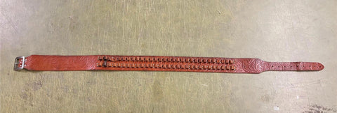 Vtg Made In Offenbach Am Main Germany Genuine Cowhide Shooting Ammo Holster Belt