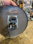 Vtg Edwards Clock Johnson Gas OIl Man Cave Service Station 13" Glass Garage Petr
