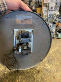 Vtg Edwards Clock Johnson Gas OIl Man Cave Service Station 13" Glass Garage Petr
