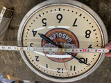 Vtg Edwards Clock Johnson Gas OIl Man Cave Service Station 13" Glass Garage Petr