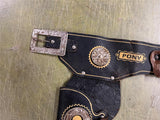 Vtg 1950s Pony Boy Cap Shooting Toy W/ Original Pony Leather Holster Belt