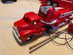 Vtg andy gard toy fire truck battery Remote RC 50's Toy Hard plastic 15" Ladder