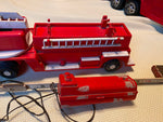 Vtg andy gard toy fire truck battery Remote RC 50's Toy Hard plastic 15" Ladder