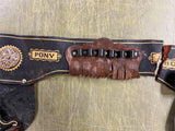 Vtg 1950s Pony Boy Cap Shooting Toy W/ Original Pony Leather Holster Belt