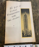 1939 Worlds Fair 87 Years Vertical Transportation Otis Elevators Book Advertisin