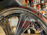 REVTECH DOMINATOR CHROME 18x3 CHROME CUSTOM WHEEL HARLEY TOURING SOFTAIL DYNA FX