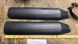 Black Heatshield Muffler Harley honda Sportster Dyna Softail FXR VTX Vulcan shad