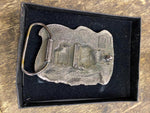 Great American Buckle Co Dixie Trucker Southern USA Made 1987 Vtg Tractor Semi!
