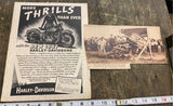 1937 Harley Advertising Literature Knucklehead Flathead UL Vtg Brochure Orig VTG