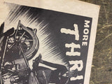1937 Harley Advertising Literature Knucklehead Flathead UL Vtg Brochure Orig VTG