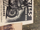 1937 Harley Advertising Literature Knucklehead Flathead UL Vtg Brochure Orig VTG