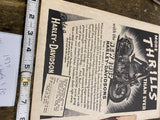 1937 Harley Advertising Literature Knucklehead Flathead UL Vtg Brochure Orig VTG