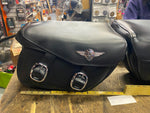 OEM Harley Leather Bolt on Saddlebags Fatboy Softail Nostalgia Factory Logo FLST