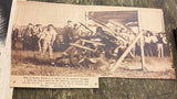 Vtg Advertising Brochure 1937 Knucklehead UL Harley Article Akron Sign Poster!