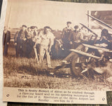 Vtg Advertising Brochure 1937 Knucklehead UL Harley Article Akron Sign Poster!