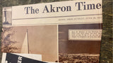 Vtg Advertising Brochure 1937 Knucklehead UL Harley Article Akron Sign Poster!