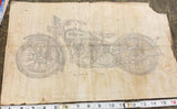 Vtg Advertising Brochure 1931 VVL VD VLD VLH Harley Hand drawn Antique Picture!