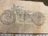 Vtg Advertising Brochure 1931 VVL VD VLD VLH Harley Hand drawn Antique Picture!