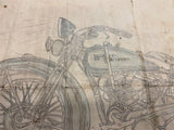 Vtg Advertising Brochure 1931 VVL VD VLD VLH Harley Hand drawn Antique Picture!