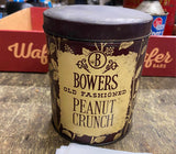 Vtg Can Bowers old Fashioned Peanut Crunch tin Philadelphia PA Candy Snack