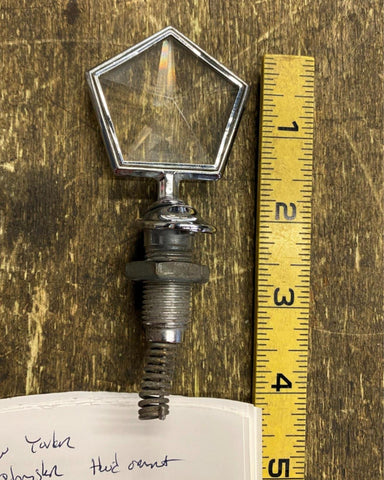 Vtg Chrysler Imperial New Yorker Clear Hood Ornament Classic Car OEM Dart Lebaro