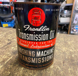 Vtg Franklin Washing Machine Transmission Oil Can Full Maytag Graphix Rare 40's