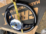Grant 834 Steering Wheel Classic 11-1/2 3-3/4 Dish 3-Spoke HOt Rat Rod Vtg Auto