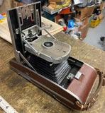 Vtg 50's Leather Polaroid Land Camera Model 95B Folding Camera Compact Minty!