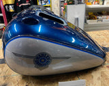 NOS Gas tank 2000 FLSTF FATBOY DIAMOND ICE SINISTER BLUE PEARL HARLEY OEM NEW!