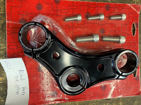 Roland Sands Design  Top Triple Clamp Harley Dyna 2006^ 49mm FXD Black 0208-0149