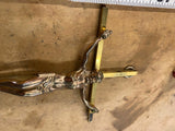Vtg Brass / Metal INRI Crucifix / Hanging Cross W/ Jesus 10”