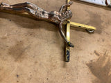 Vtg Brass / Metal INRI Crucifix / Hanging Cross W/ Jesus 10”