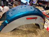 Rear Fender Teal Blue Silver 2004 Heritage Softail FLSTC OEM Harley Nice!