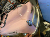 Vtg Murray Comet Super Sport Pedal Car Metal Pink Man Cave Garage Decor Toy 35"
