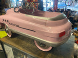 Vtg Murray Comet Super Sport Pedal Car Metal Pink Man Cave Garage Decor Toy 35"