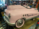 Vtg Murray Comet Super Sport Pedal Car Metal Pink Man Cave Garage Decor Toy 35"